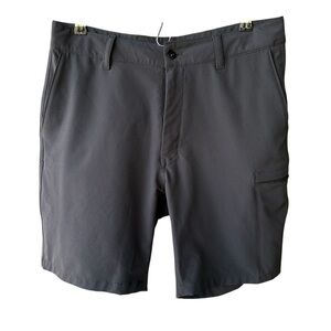 The North Face Shorts Dark Grey Cargo Zip Pocket Stretch Active Outdoor Size 32